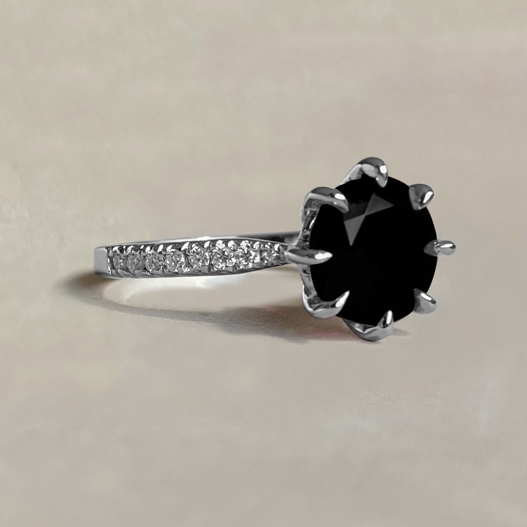 Round Black Diamond Ring Online | bellvalefarms.com