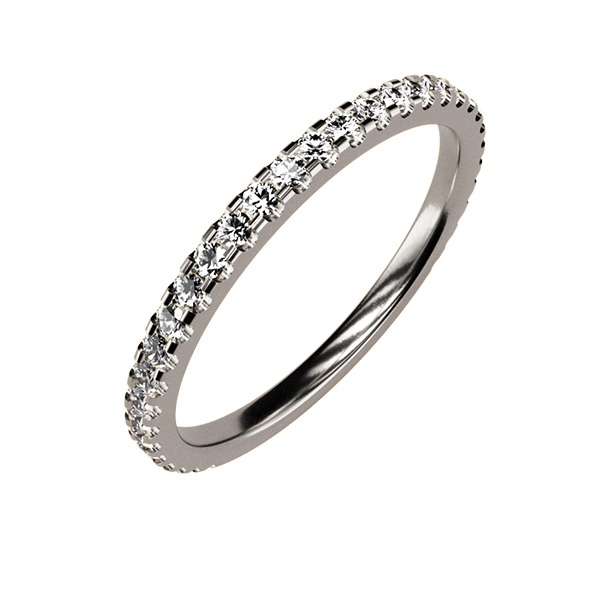0.01ct Moissanite Eternity Ring Shiny Rock Polished