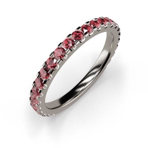 Large Ruby Eternity Ring An White Gold