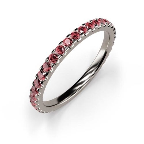 Medium Silver Ruby Eternity Ring