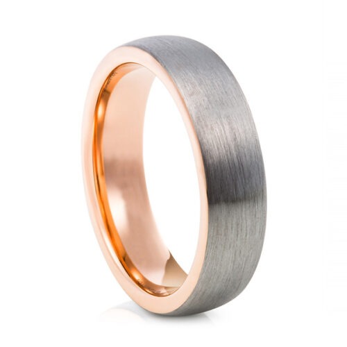 Brushed fusion 6mm Tungsten Men’s Wedding Ring